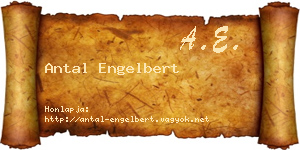 Antal Engelbert névjegykártya